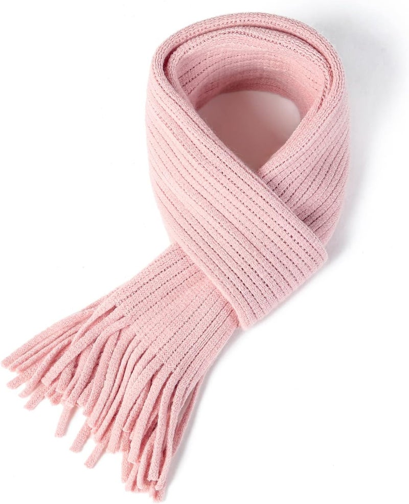 BEARUN Kids Knit Scarf Winter Fashion Solid Color Toddler Baby Scarves Neck Warmer Tassel Scarf for Boys Girls - Image 2